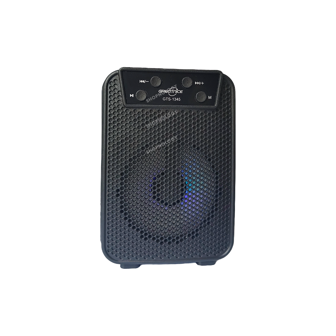 Bocina portable de 3 pulgadas, con conectividad Bluetooth.