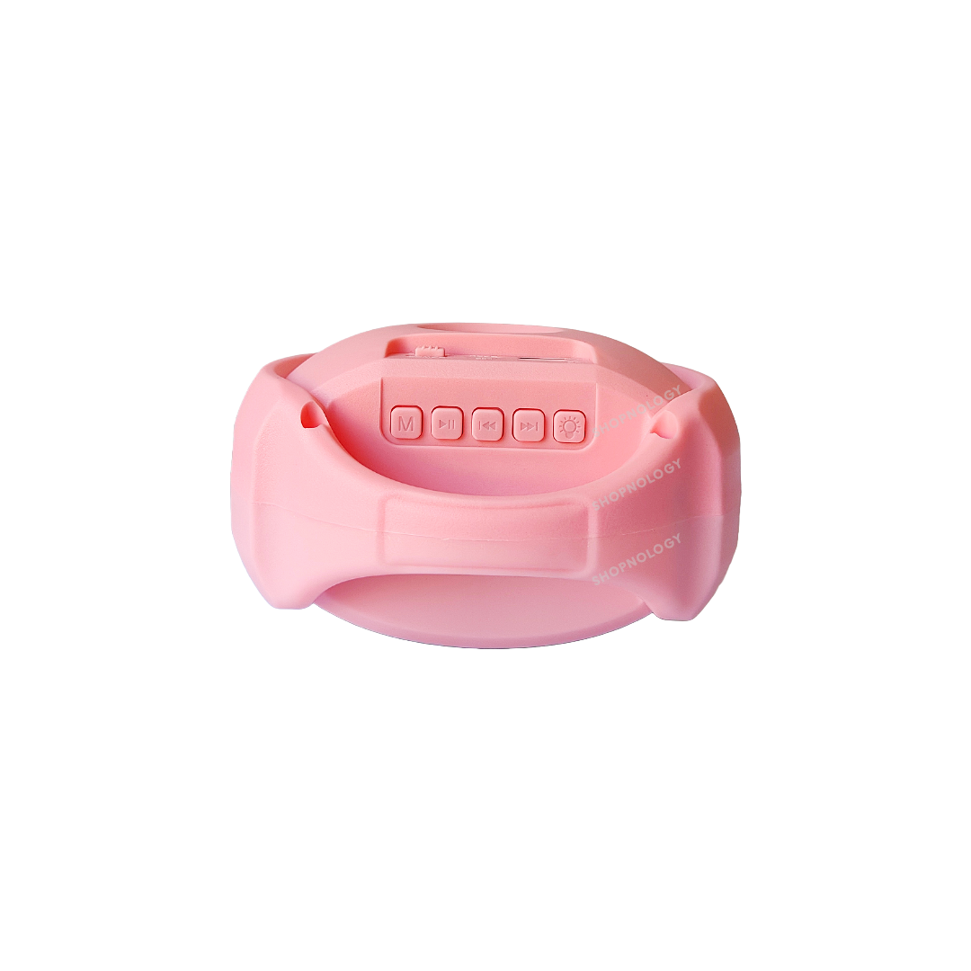 Bocina portable de 3 pulgadas con asa y disponible en colores.