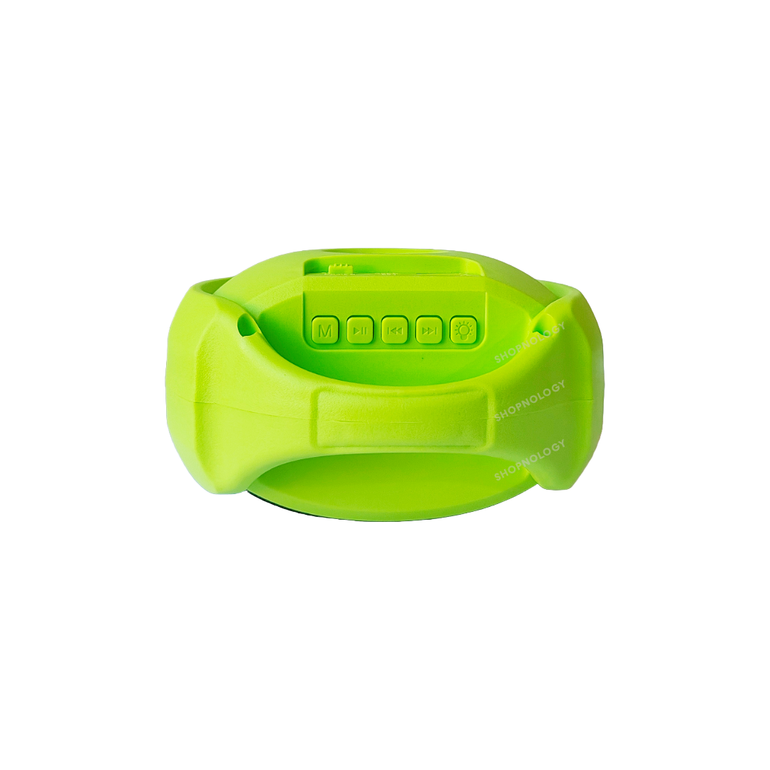 Bocina portable de 3 pulgadas con asa y disponible en colores.