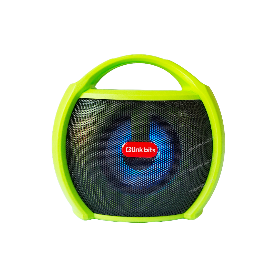 Bocina portable de 3 pulgadas con asa y disponible en colores.