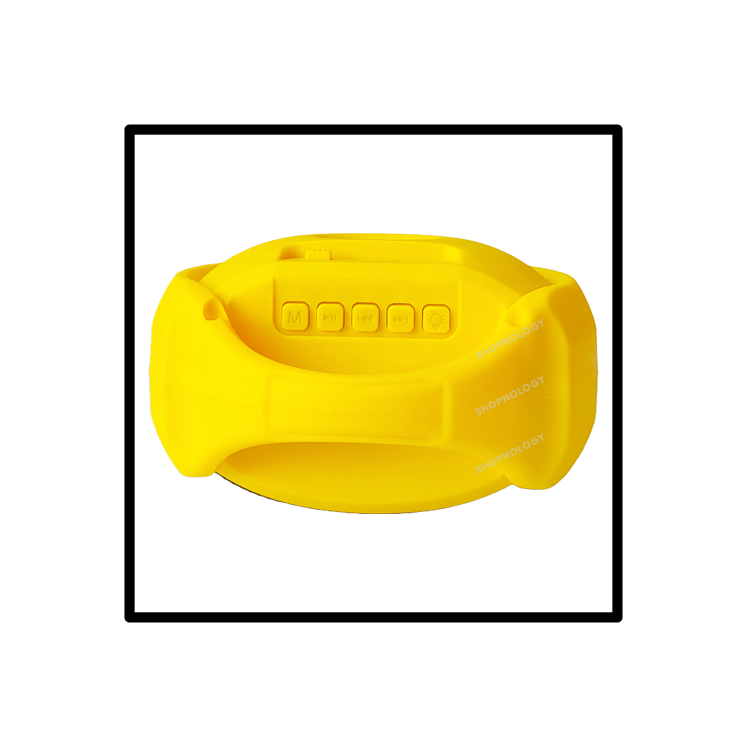 Bocina portable de 3 pulgadas con asa y disponible en colores.