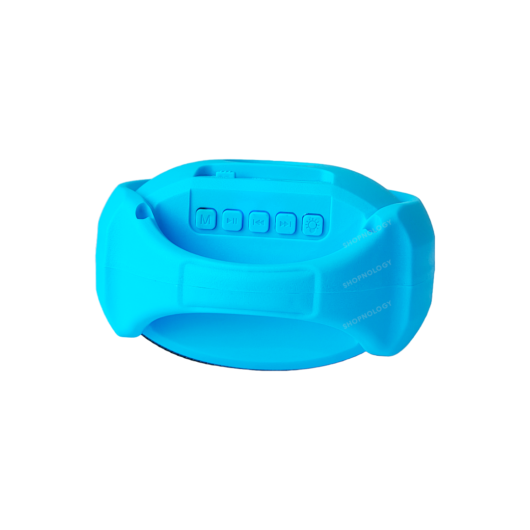 Bocina portable de 3 pulgadas con asa y disponible en colores.