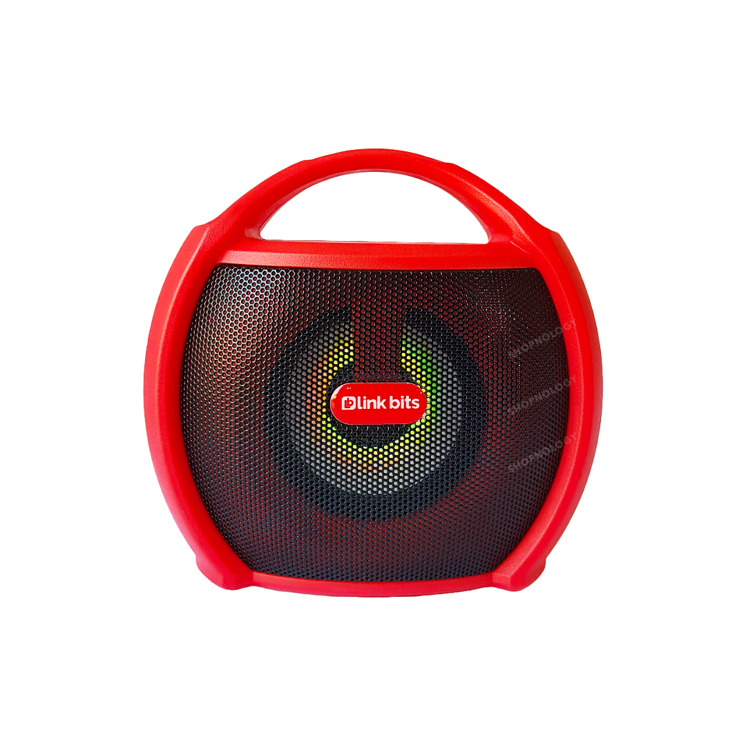 Bocina portable de 3 pulgadas con asa y disponible en colores.