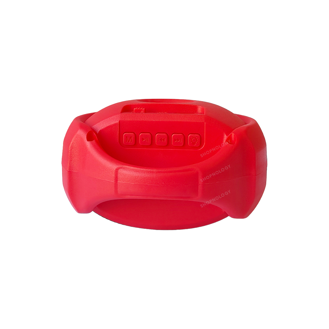 Bocina portable de 3 pulgadas con asa y disponible en colores.