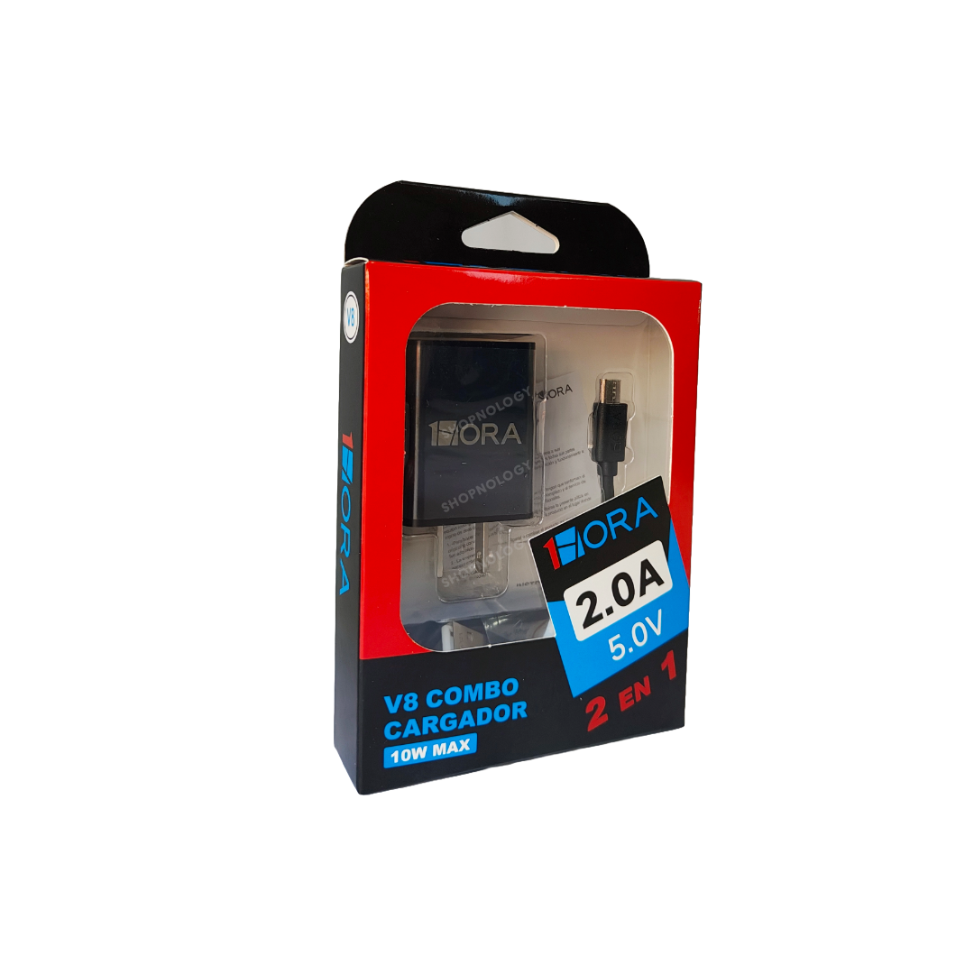 Cargador v8, de uso rudo para telefonos y tablets.