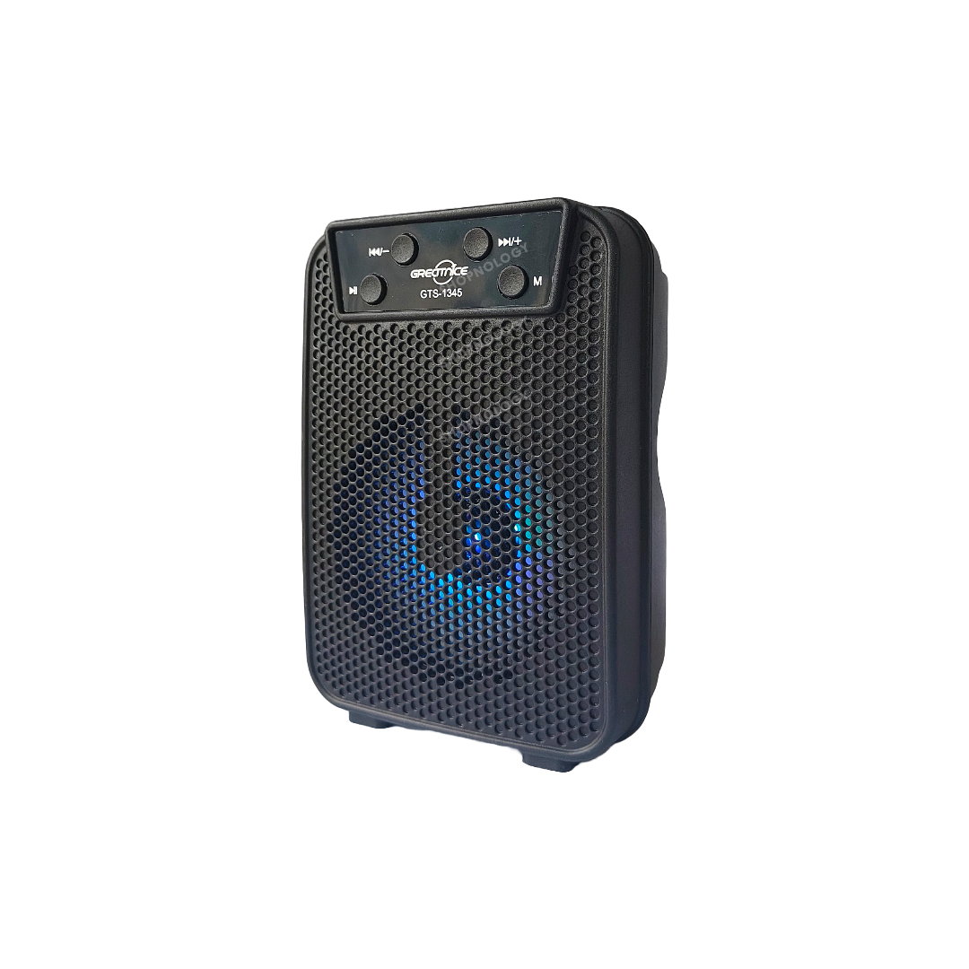 Bocina portable de 3 pulgadas, con conectividad Bluetooth.