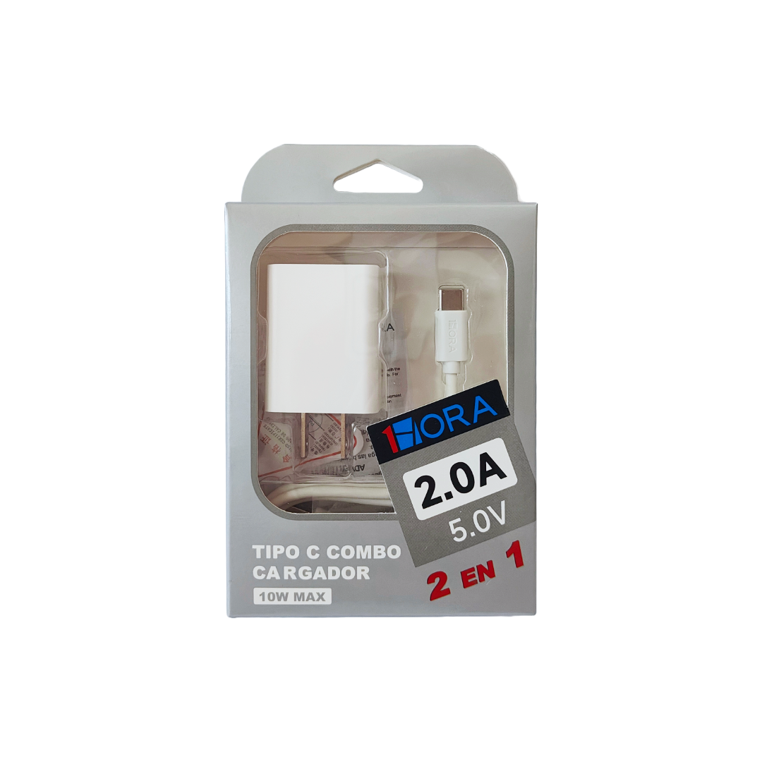 Combo cargador tipo C, marca 1 Hora.