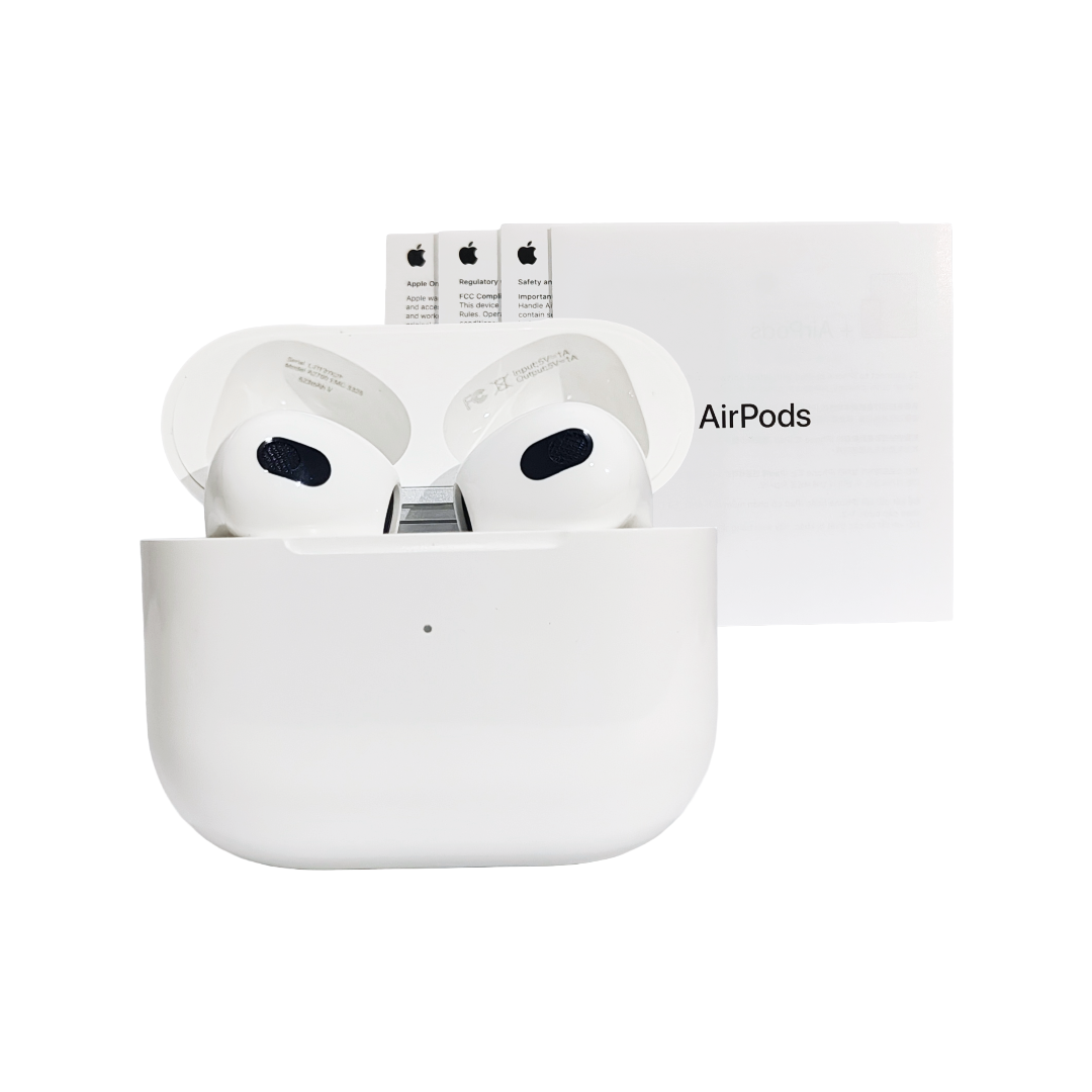 Airpods de 3ra generacion, compatible con cargador magsafe.