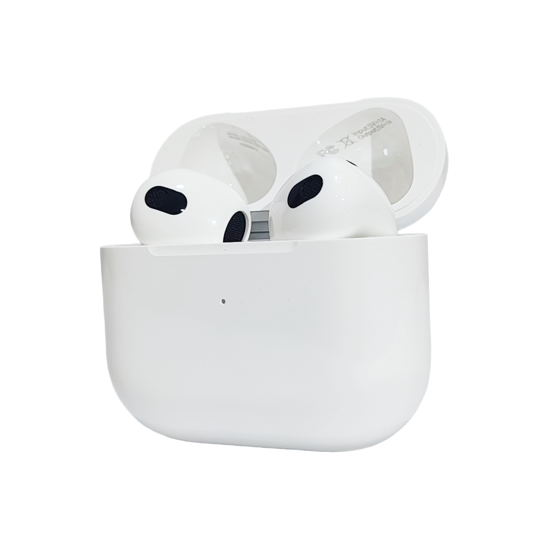 Airpods de 3ra generacion, compatible con cargador magsafe.