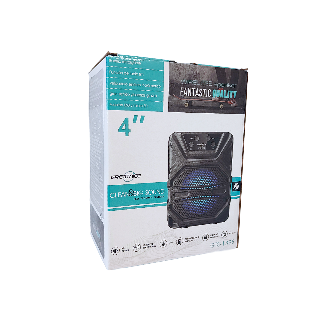 Bocina de excelente calidad, con buena potencia de volumen, de 4 pulgadas.