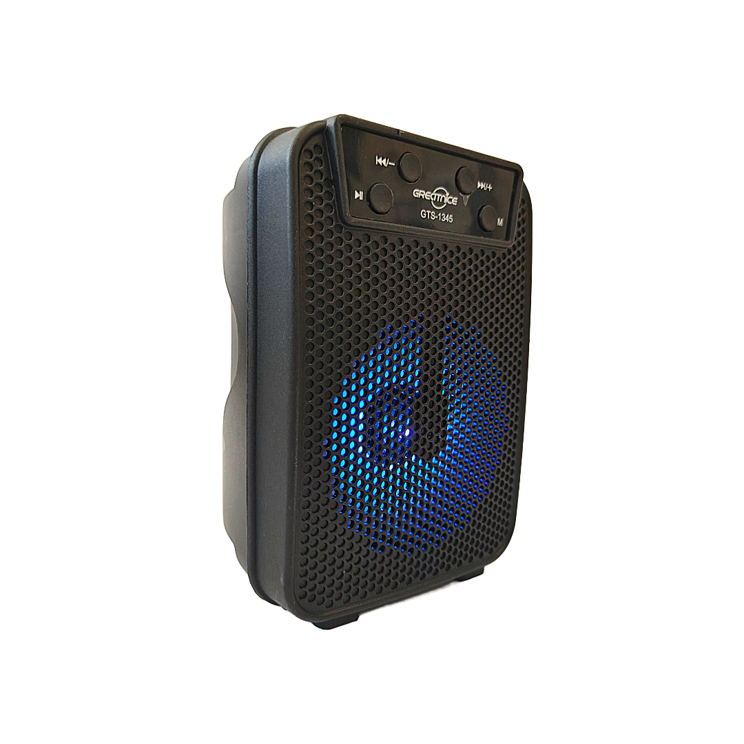 Bocina portable de 3 pulgadas, con conectividad Bluetooth.