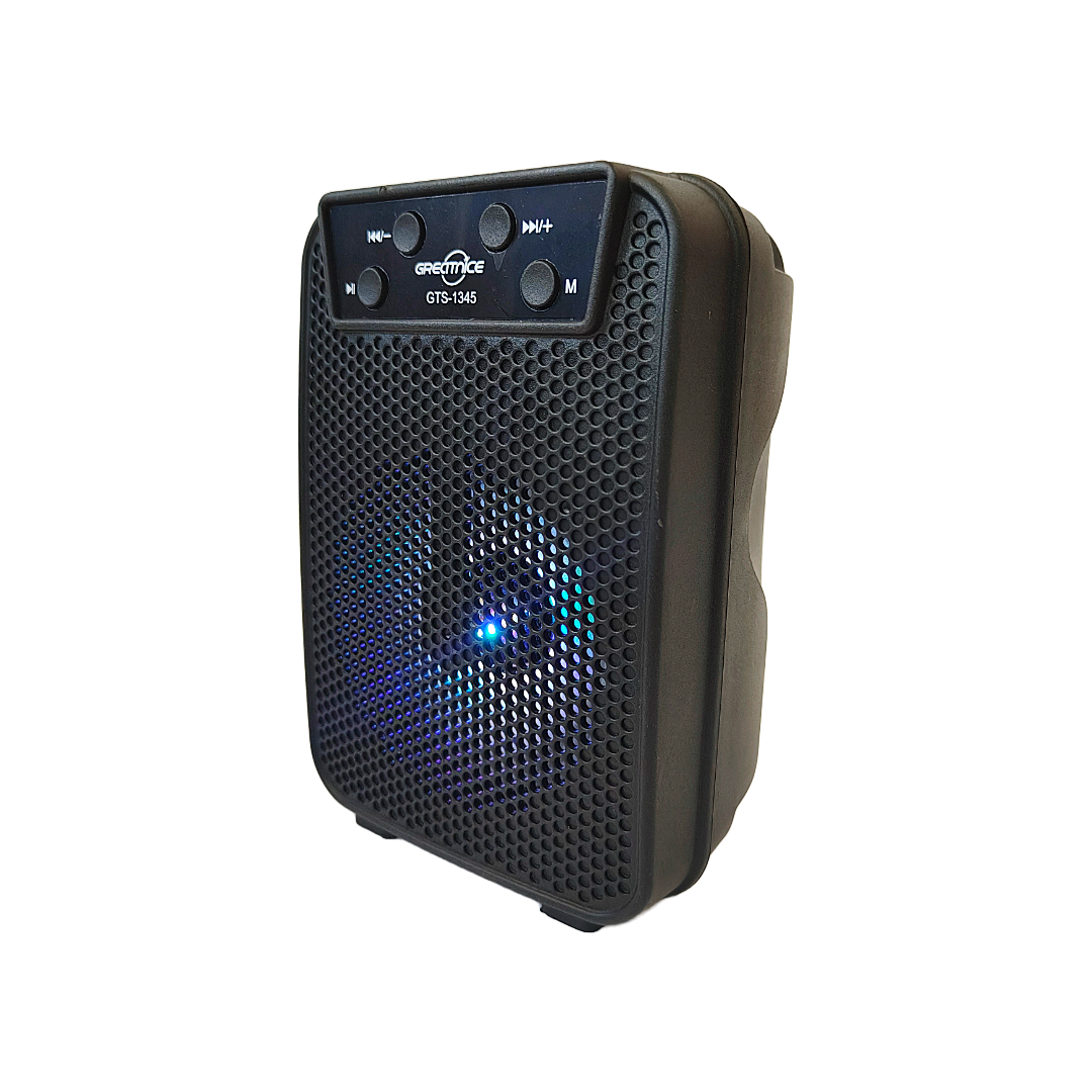 Bocina portable de 3 pulgadas, con conectividad Bluetooth.
